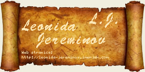 Leonida Jereminov vizit kartica